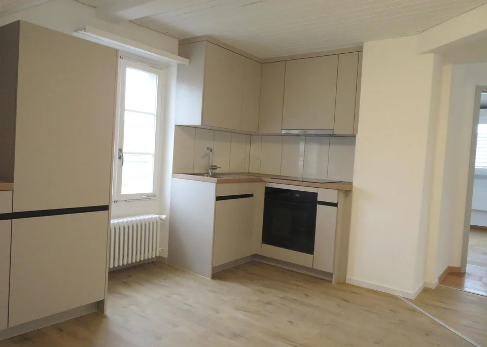 Erstbezug nach Kernsanierung: Stilvolle 3½-Zi-Dachwohnung mit Cheminée