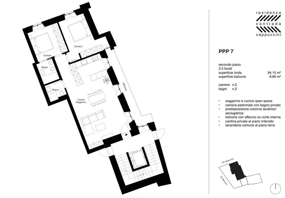 Residenza Contrada Cappuccini - Appartamento di 3.5 al secondo pian... – Foto 5 von 5