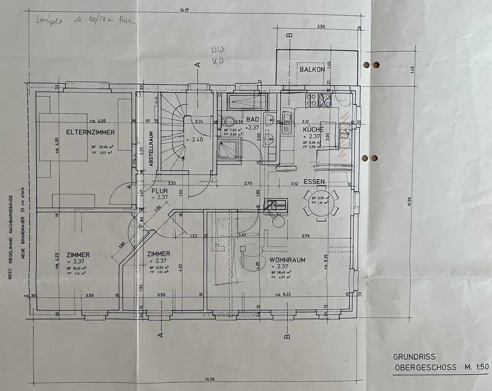 4,5 Zimmer Wohnung, Balkon, zentrale Lage