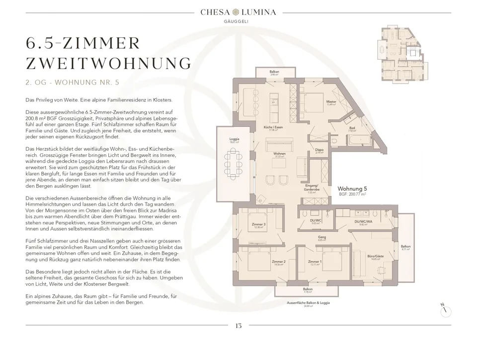 6.5 Zimmer Panoramawohnung als ZWEITWOHNSITZ – photo 8 of 11