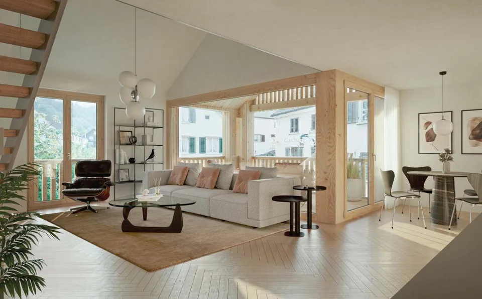 Appartamento mansardato di 2,5 locali in una zona residenziale idillica a Oberschan – foto 4 di 4