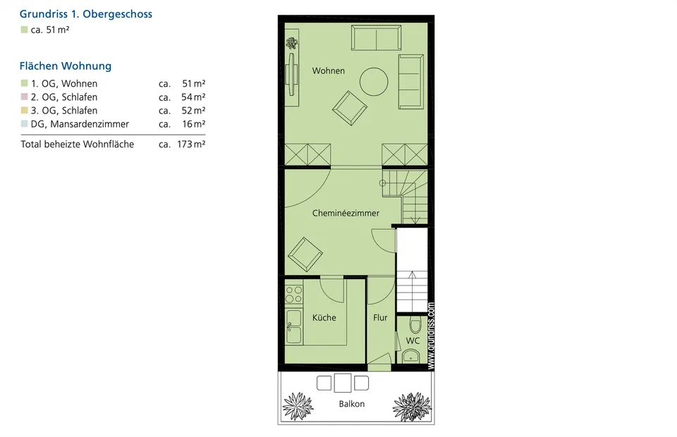 Wunderschöne 6.5 Maisonette Wohnung – Foto 11 von 13