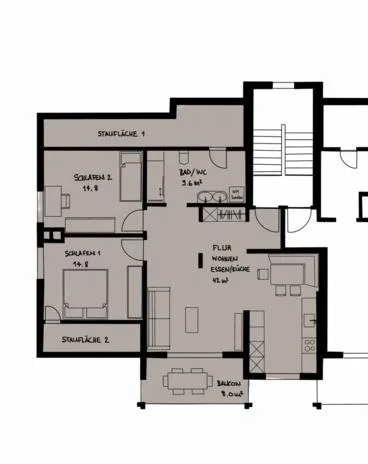 Appartement mansardé charmant dans un lieu idyllique