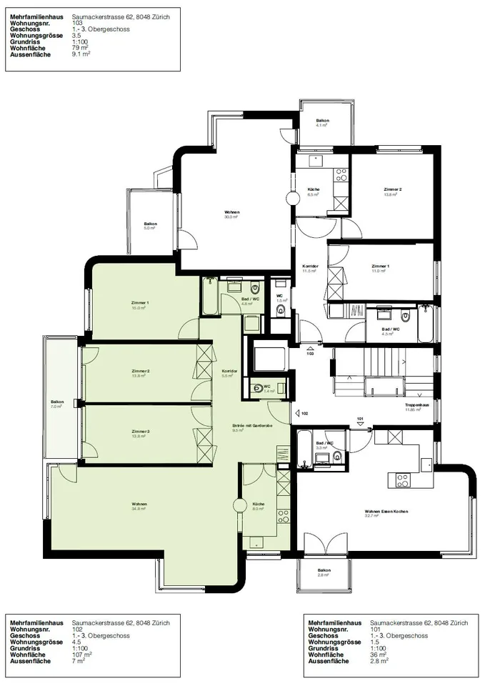 ERSTVERMIETUNG 4.5- Zimmerwohnung 1.OG, 8048 Zürich zu vermieten – foto 4 di 4
