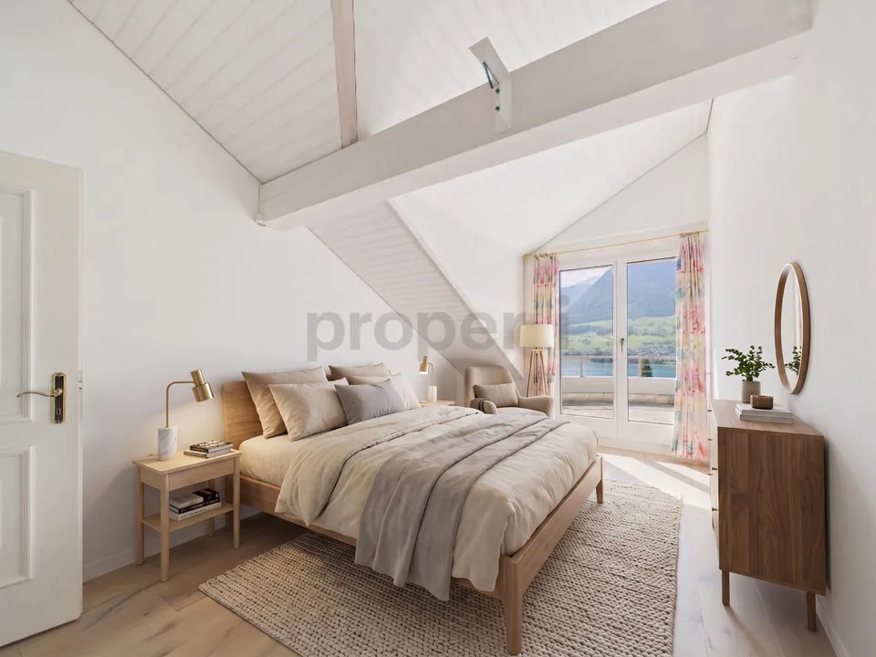 Renovated 6.5-room elegant apartment with elevator and basement, Ennetbürgen