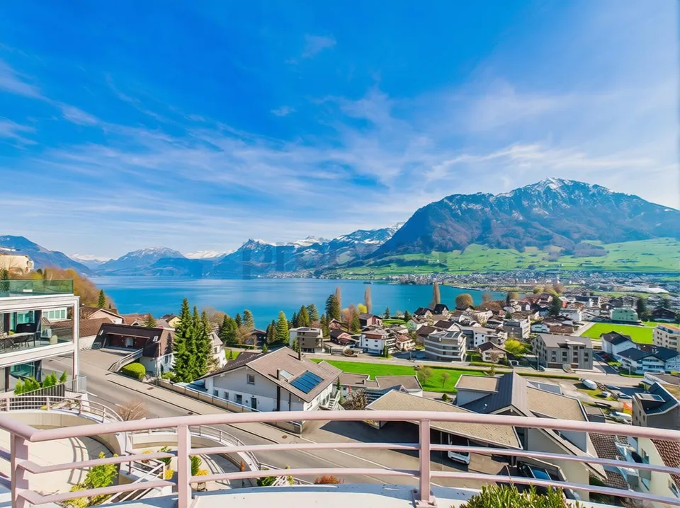 Renovated 6.5-room elegant apartment with elevator and basement, Ennetbürgen