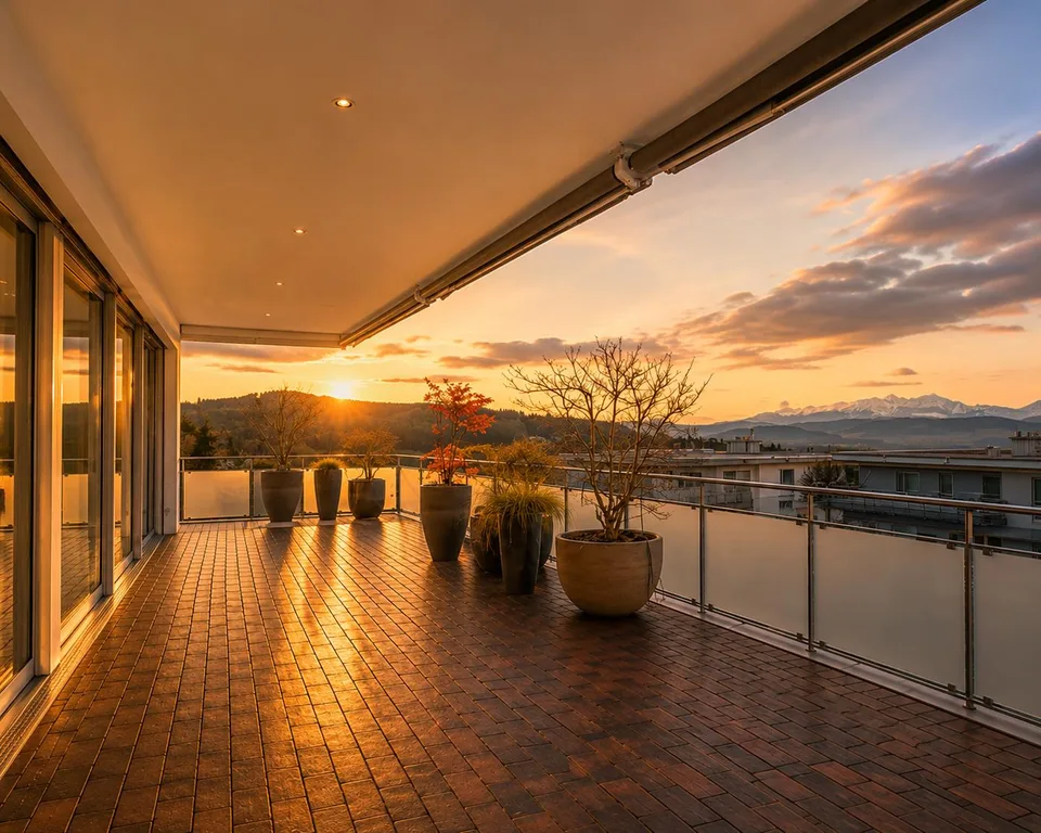 162 m² Attikawohnung mit Rundum-Terrasse, Alpenblick & direktem Liftzu – Foto 4 von 18
