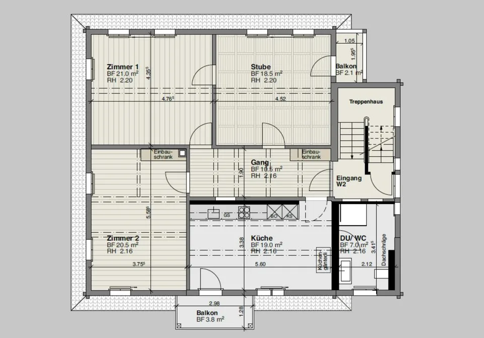 Appartamento di 3,5 stanze recentemente ristrutturato in un edificio residenziale storico