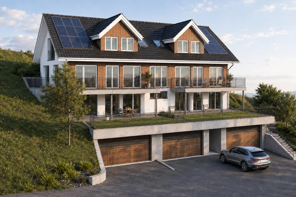 Neubau Dreifamilienhaus Harschwendi – Wohnung EG – photo 2 sur 5
