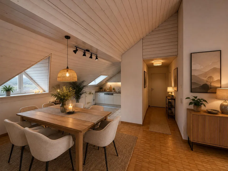 2.5 Zimmer Dachwohnung mit Blick ins Grüne - Buttikon SZ