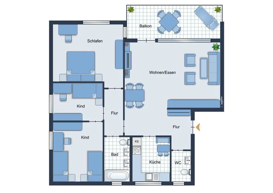 Grosse & gemütliche Wohnung mit Cheminée
