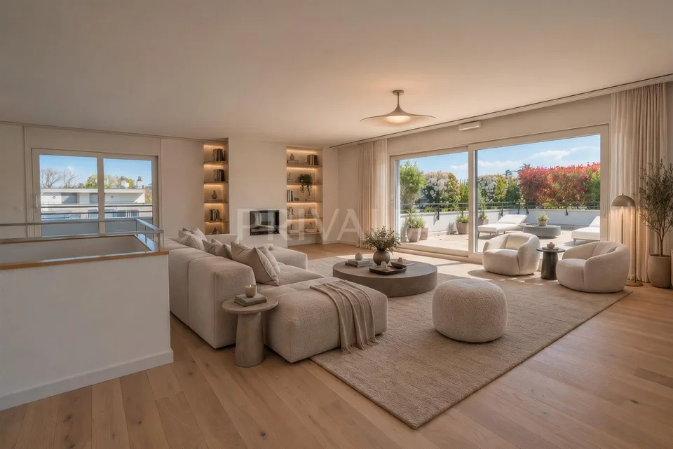 Superbe attique en duplex rénové avec terrasses et vue dégagée – foto 14 di 26