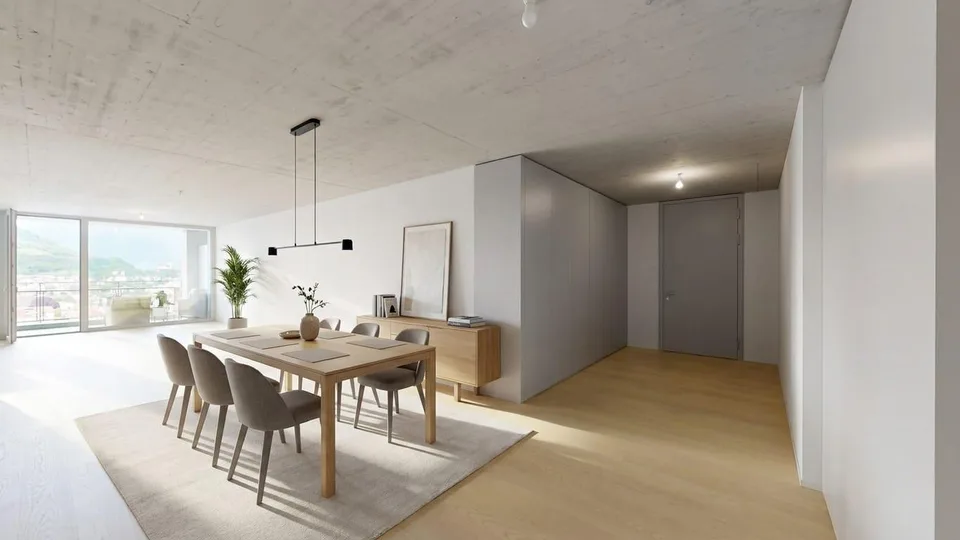 3.5-Zimmer mit Loggia und Bergsicht in Mels mieten