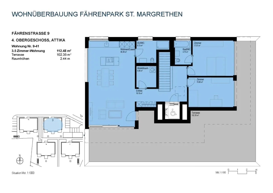 Attikawohnung mit weitläufiger Terrasse