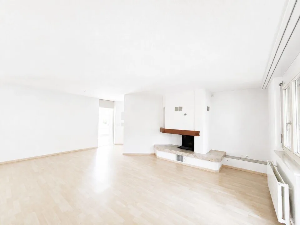 Rêve de maison avec cheminée & espace de sièges