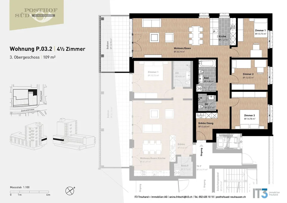 4.5-Zimmer-Wohnung in Neuhausen am Rheinfall – photo 9 sur 9