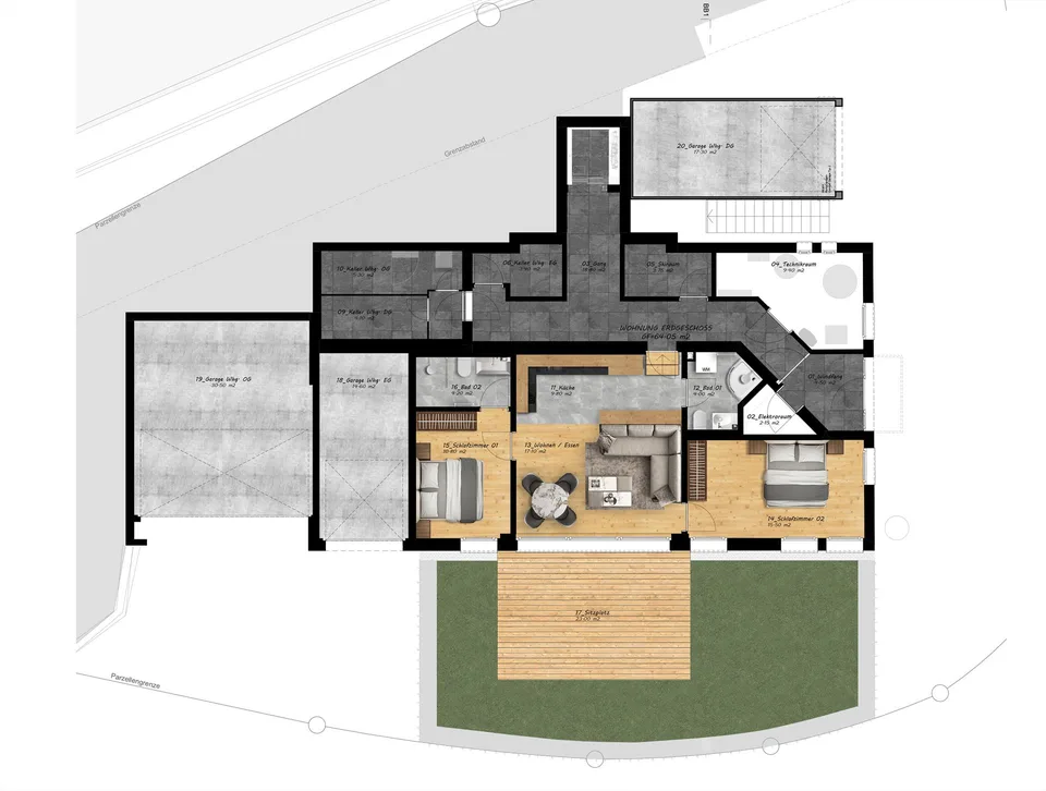 3.5 Zimmer Wohnung - Erstwohnung mit Garagenbox und grossem Sitzplatz