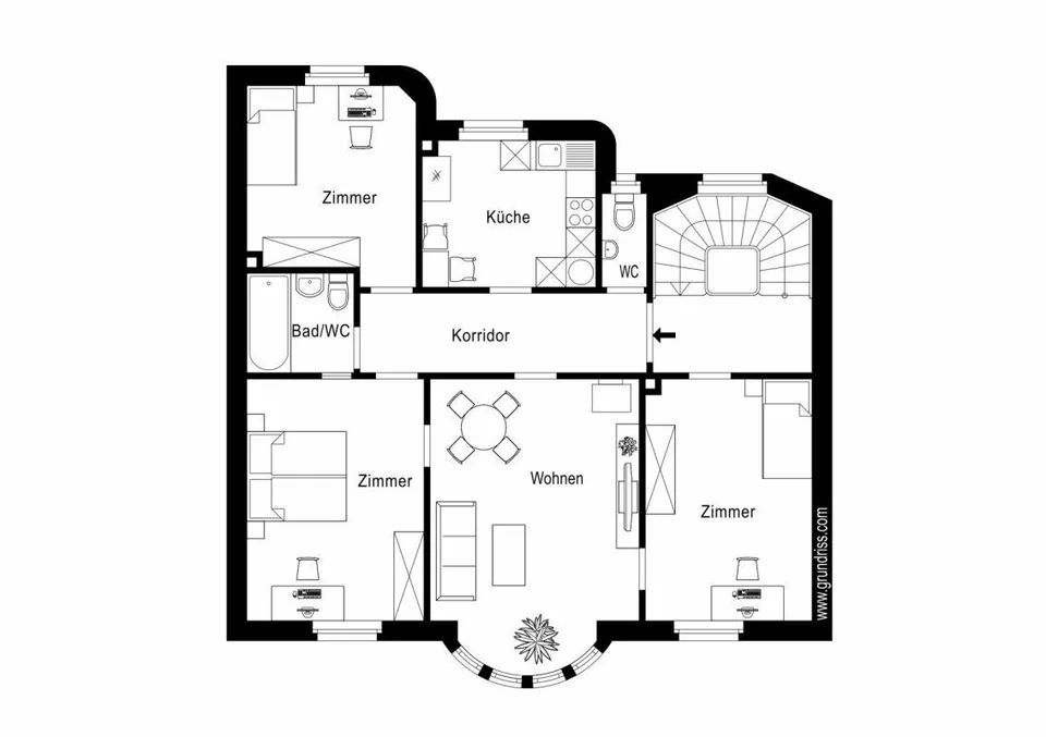 Charmante appartement de 4,5 pièces dans un emplacement central à Saint-Gall – photo 10 sur 11