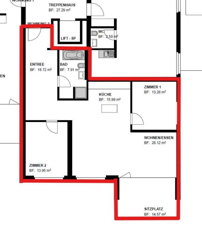 Helle 3.5-Zimmer-Wohnung im Erdgeschoss mit Gartensitzplatz!