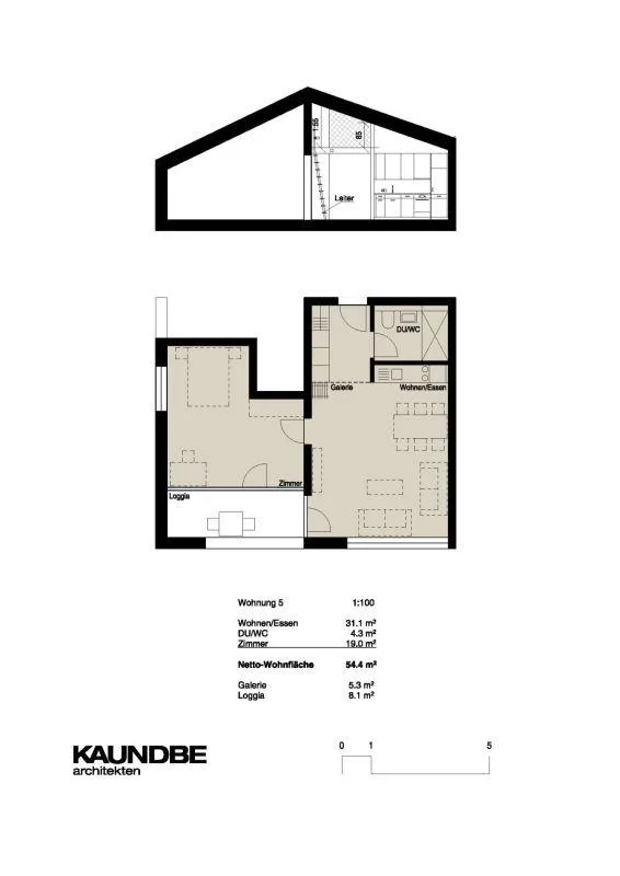 coole 2.5 Zimmer-Dachwohnung