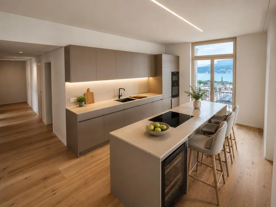 Exklusive 3.5-Zimmer-Dachwohnung im Eigentumsstandard mit bester 180°-