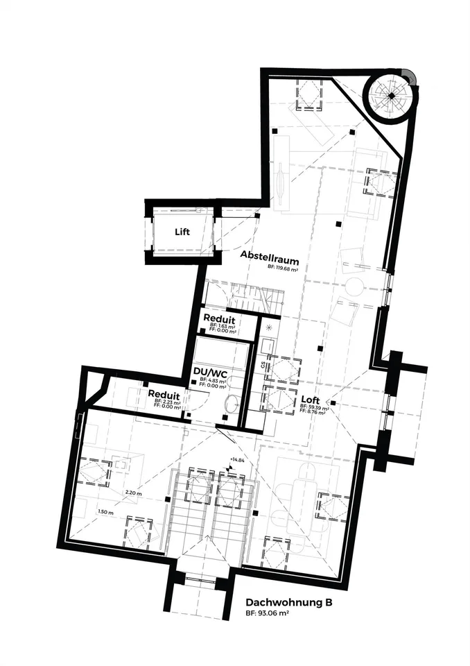 Charmante 1.5-Zimmer-Dachwohnung im Loft-Stil in St. Gallen – Foto 8 von 8