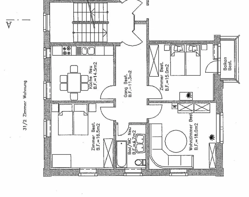 Appartement spacieux de 3.5 pièces avec balcon – photo 10 sur 11