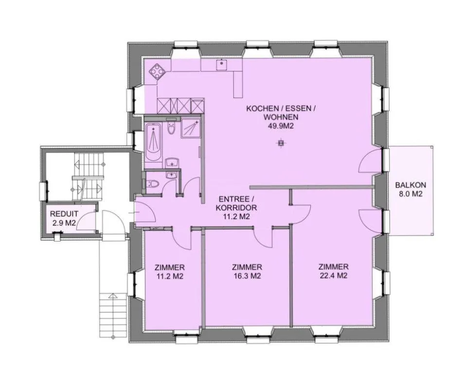 Moderne 4.5-Zimmer-Wohnung im Grünen mit Südbalkon