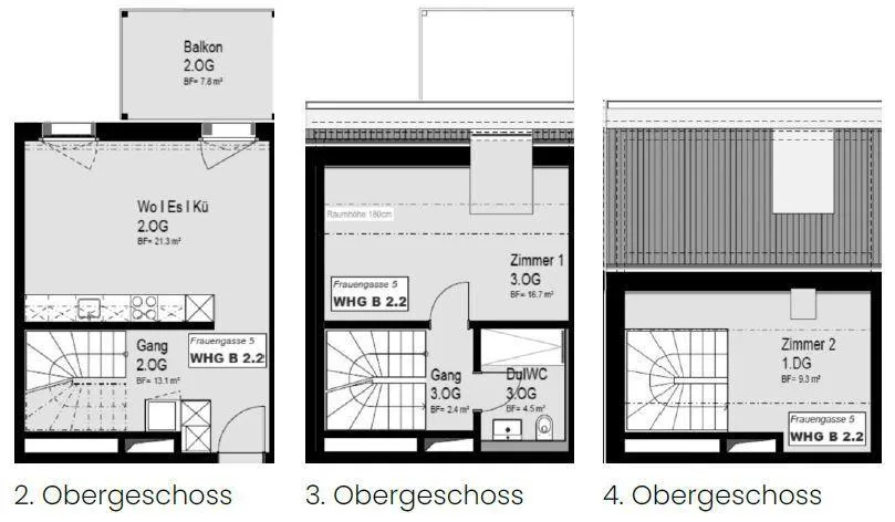 Moderne 3.5-Zimmer-Maisonette Neubauwohnung mit Balkon – Foto 3 von 7