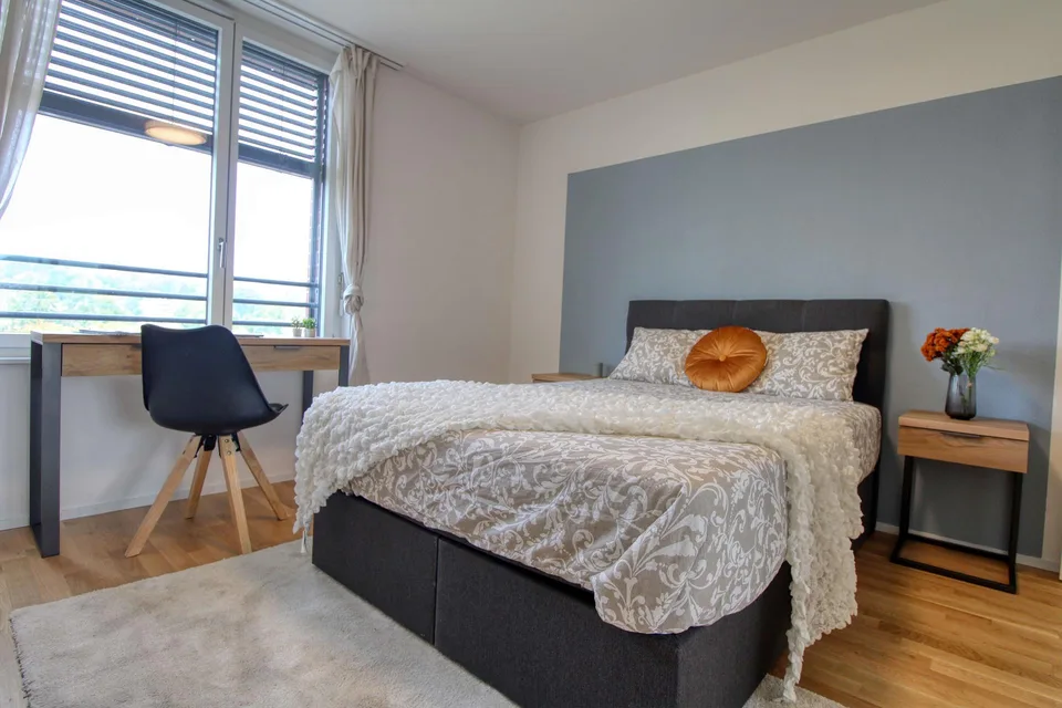 Appartement vivant spacieux à Crissier avec salle de bain privée en su