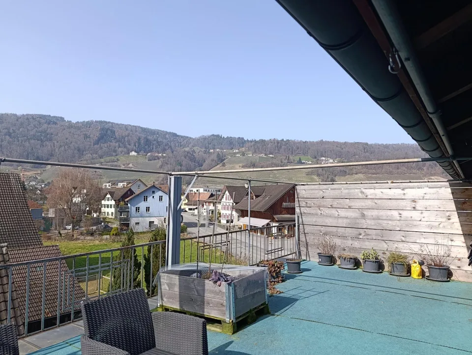 Charmante 3.5 Zimmerwohnung mit Aussicht ins Grüne