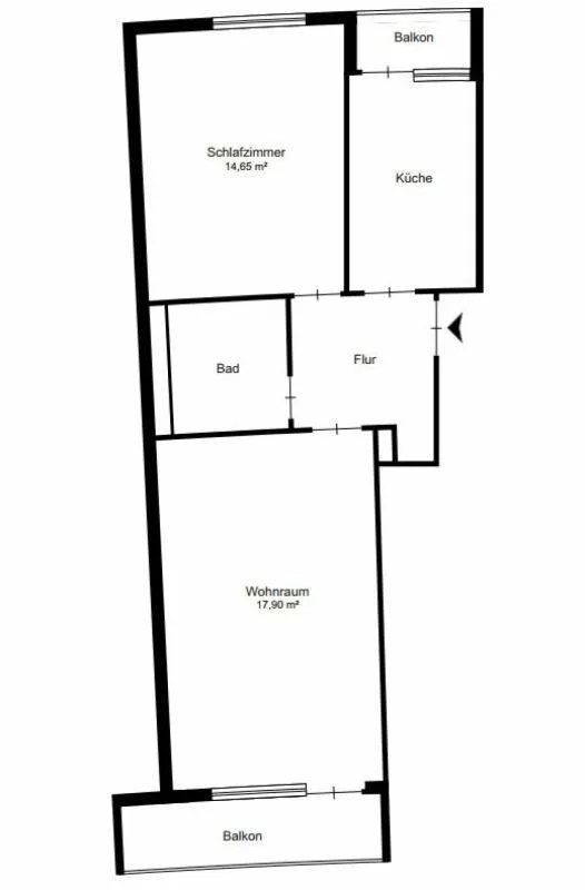 2.0 Zimmer-Wohnung im ZENTRUM – photo 7 sur 7