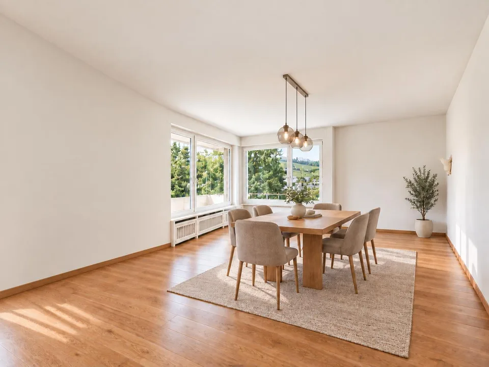 Traumhafter Garten mit Pergola und Fernsicht, Garage und Aussenparkplatz