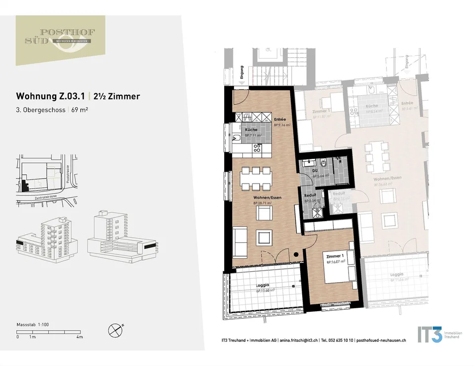 Moderne 2.5-Zimmer-Wohnung in Neuhausen am Rheinfall