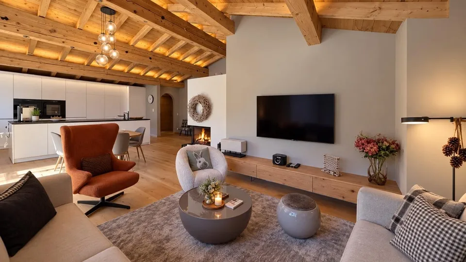 Exklusive 5.5 Zimmer Dachgeschosswohnung im Zentrum von Klosters