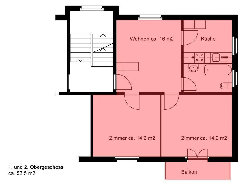 befristete 2.5 Zimmerwohnung in Winterthur – Foto 9 von 9