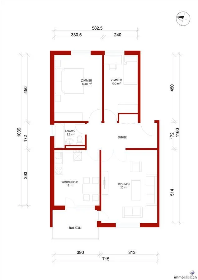3.5 Zimmer Wohnung in Winterthur – photo 6 of 6