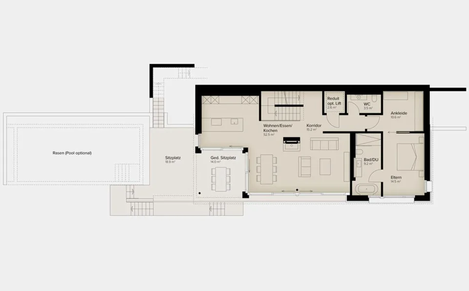 323 m² | Luxuriöses 6.5-Zimmer-Einfamilienhaus mit Pool – photo 13 of 14