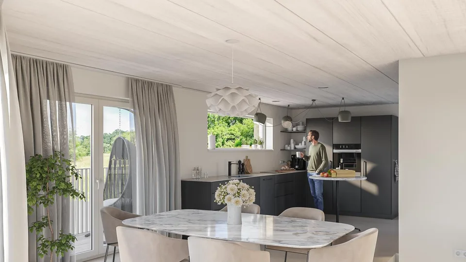 Modernes 5.5-Zimmer-Einfamilienhaus mit offenem Attika-Studio Neub...