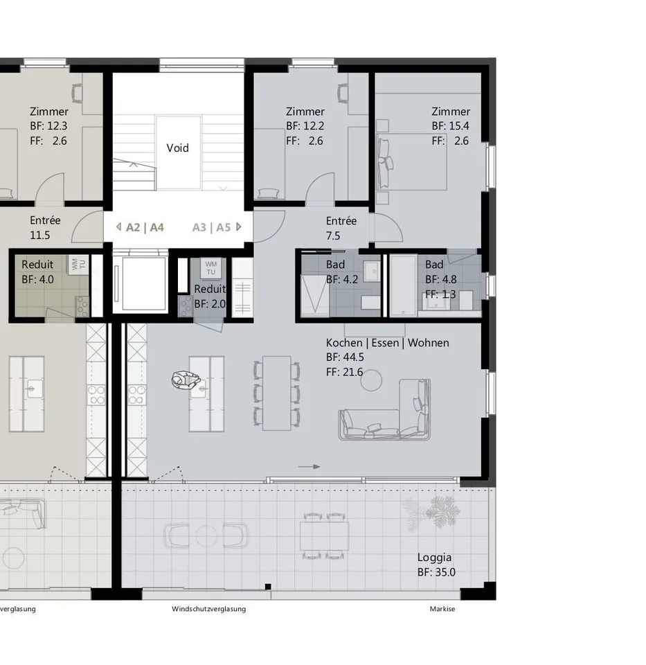Moderne 3.5-Zimmerwohnung in der nähe des Bahnhofs