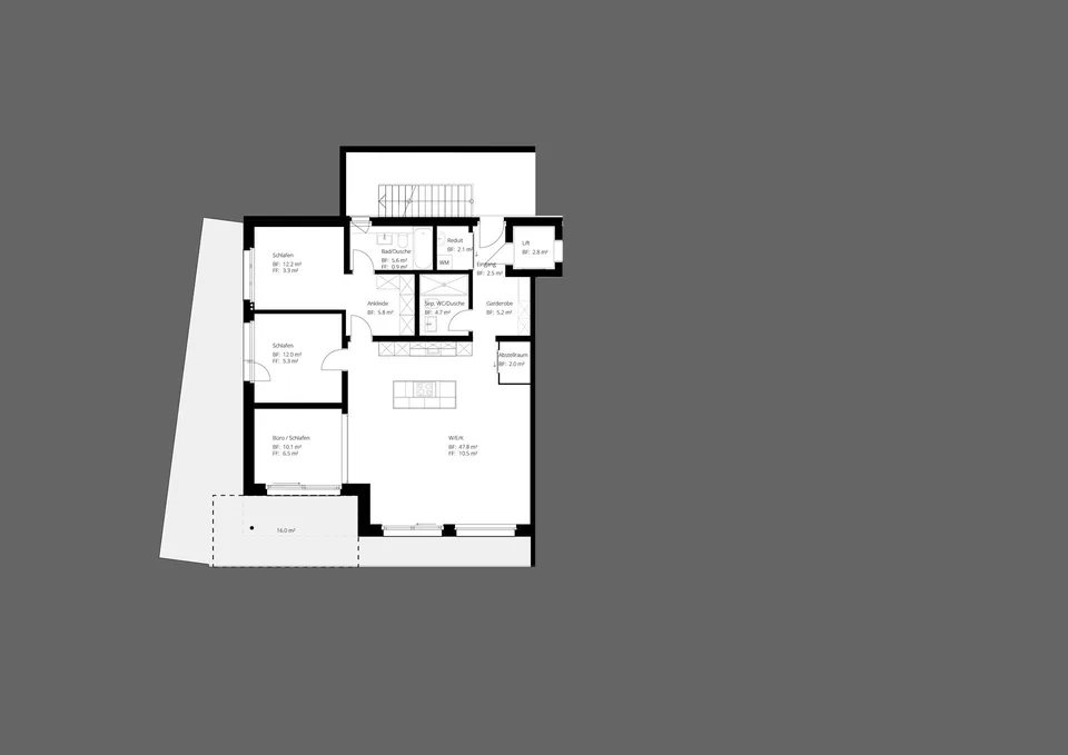 Neue und exklusive 4.5-Zimmer-Gartenwohnung – photo 7 of 12