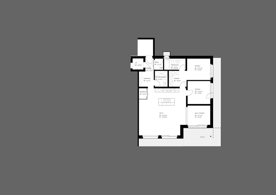 Neue und exklusive 4.5-Zimmer-Gartenwohnung – photo 8 of 12