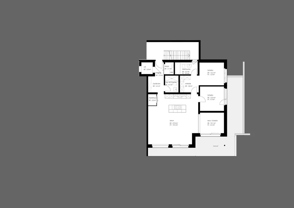 Neue und exklusive 4.5-Zimmer-Gartenwohnung – photo 9 of 12