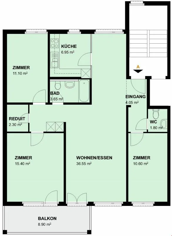 Helle 4.5-Zimmerwohnung in ruhigem Quartier