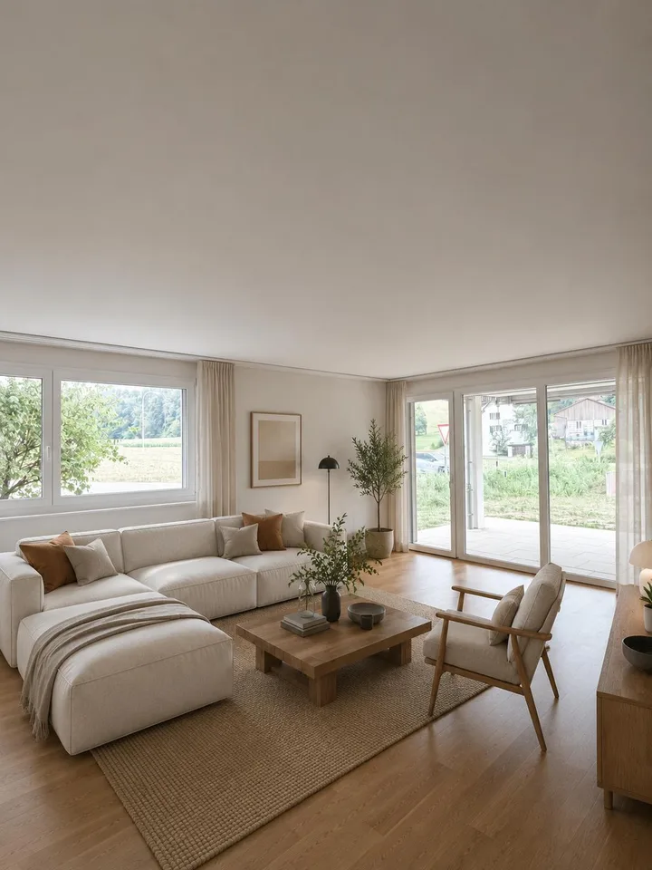 Modern wohnen im Grünen – hochwertige 3.5-Zimmerwohnung in Teufenthal