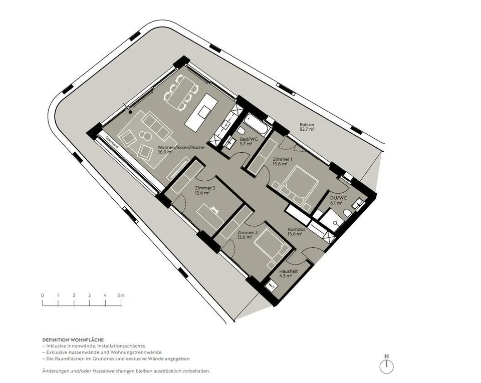 Moderne Attikawohnungen mit grosser Terrasse