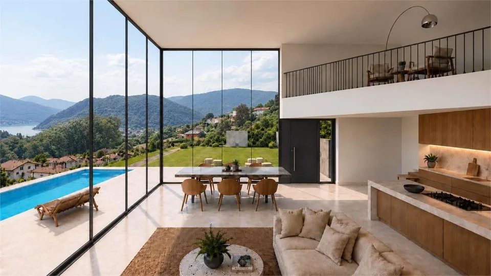 Exklusive Villa mit Pool und Panoramablick auf den See – Foto 2 von 7