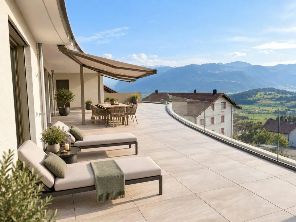 Appartamento attico di lusso 5,5 locali con vista lago e montagna