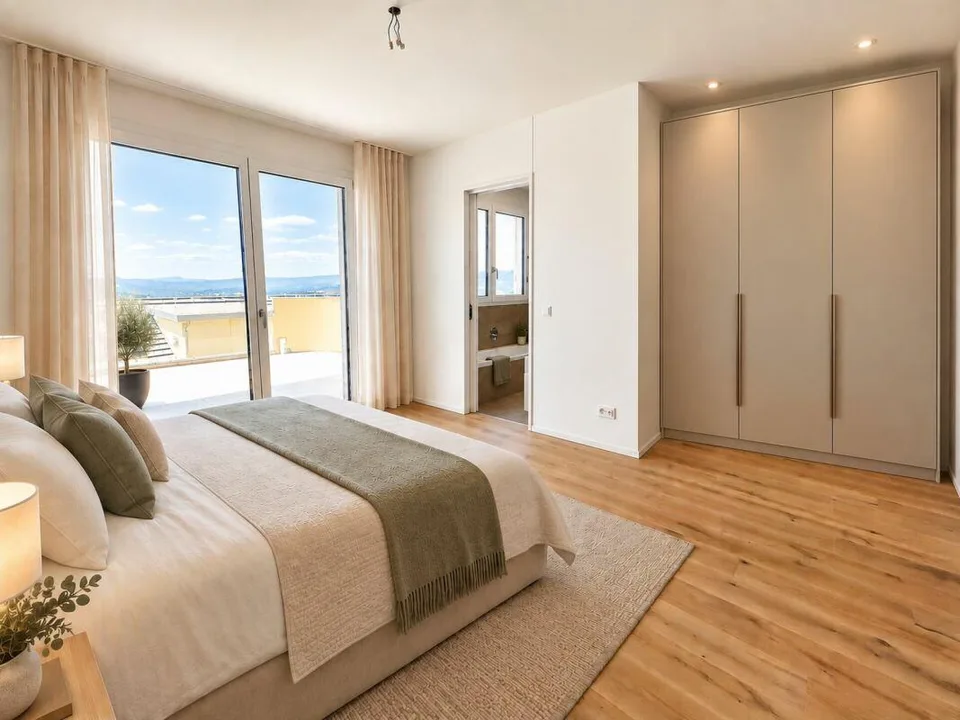 Appartamento attico di lusso 5,5 locali con vista lago e montagna