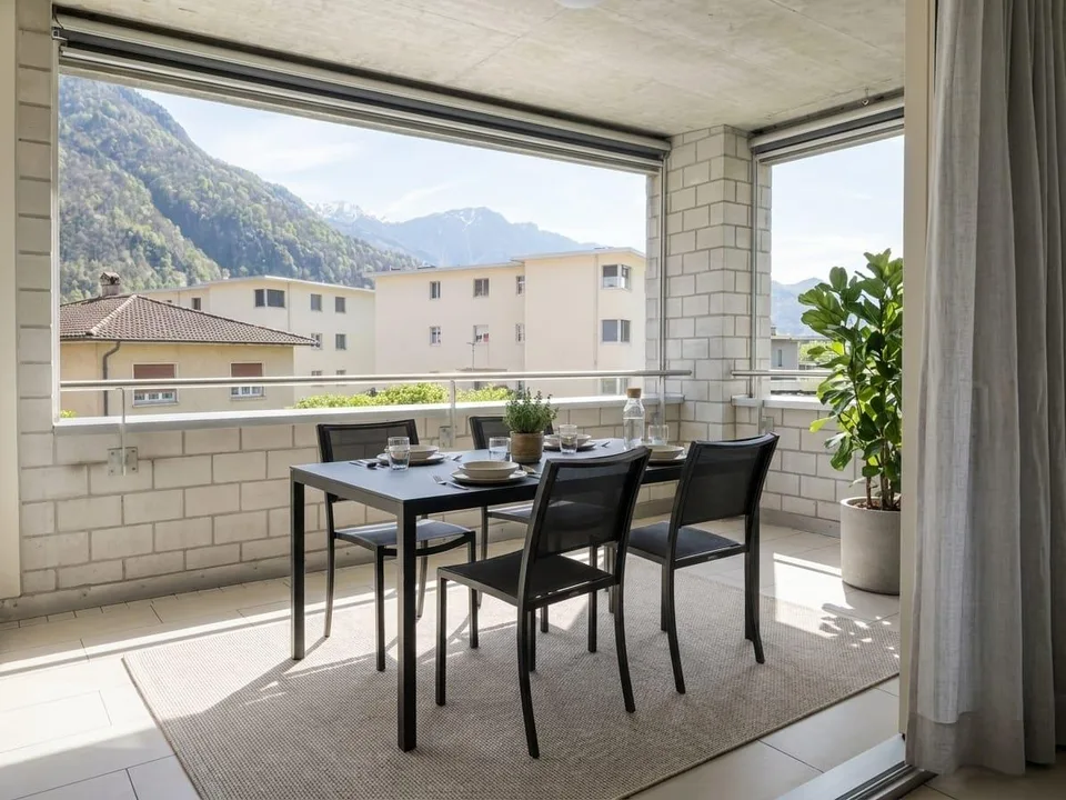 4.5 locali con ampio balcone e vista a Bellinzona - mieten
